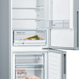 Bosch, Samostojeći frižider sa zamrzivačem dole 186 x 60 cm Izgled nerđajućeg čelika