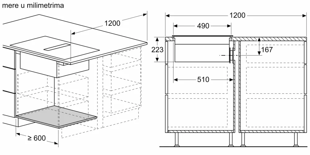 Bosch, Indukciona ploča za kuvanje sa integrisanim aspiratorom 60 cm ugradnja bez okvira - Slika 7